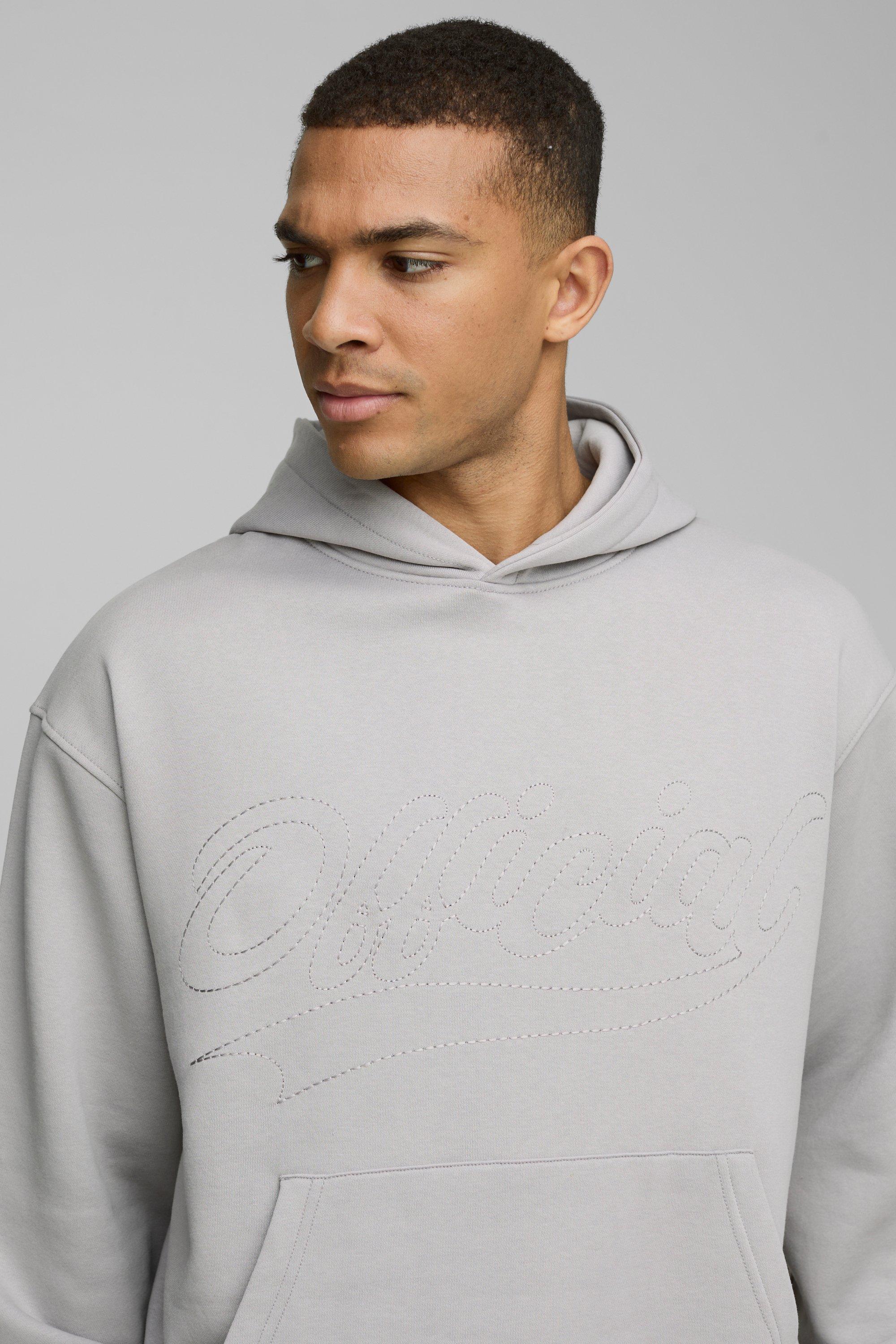 Oversized Boxy Official Contrast Stitch Hoodie | boohoo USA Oversized Boxy Official Contrast Stitch Hoodie | boohoo USA